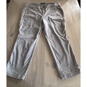 Torrid Crop Aviator Skinny Stretch Twill Mid-Rise Pant Sz 18 x 23.5" Gray